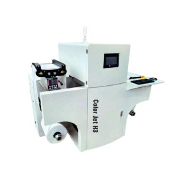 Macchina di stampa digitale a getto d'inchiostro a quattro colori H3 Roll To Roll Label