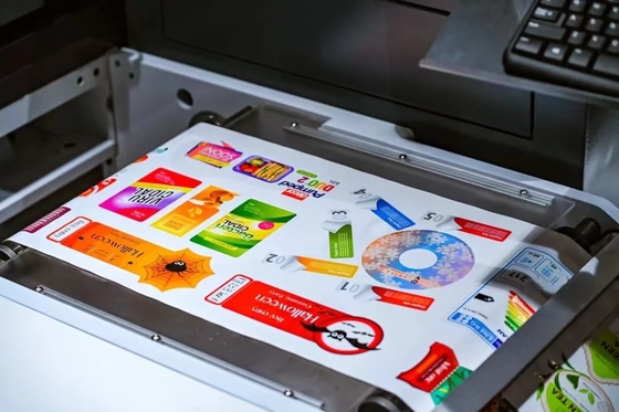 Macchina per la stampa e la verniciatura di etichette digitali multicolori