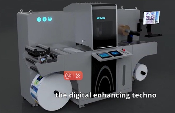 Ecoospark UV Piezo Inkjet Label Roll Embellishment Machine Soluzione perfetta per effetti migliorati
