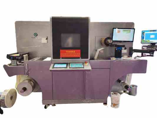 Stampante digitale per etichette EcooSpark con alta risoluzione 1440×360 dpi, velocità di stampa rapida 60 m/min e un anno di garanzia
