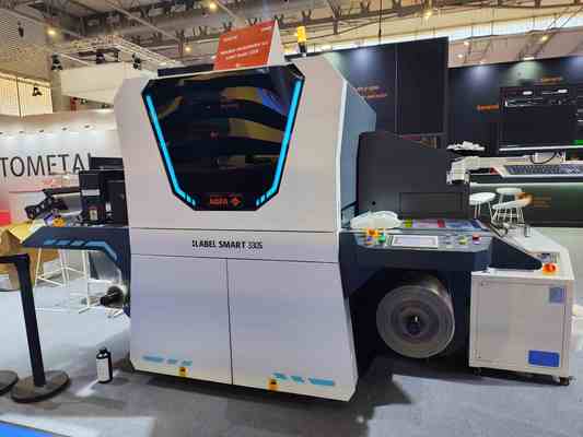 Pressa digitale per etichette UV da 216 mm con risoluzione 1200*600 dpi e velocità di stampa da 10 m/min a 75 m/min