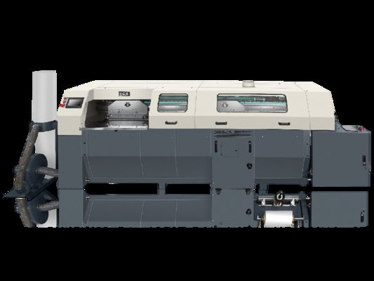 Brossuratrice a 4 pinze con velocità di 2300 copie/ora e formato di rilegatura 450X320mm