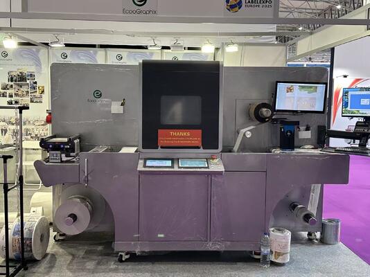 Macchina automatica digitale per abbellimento etichette, stampa a lamina e verniciatura