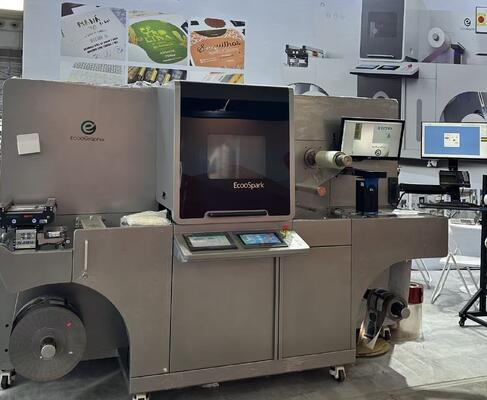 Stampa digitale a getto d'inchiostro con stampo in foglio UV con vernice massima velocità di stampa di 50 m/min per l'abbellimento delle etichette