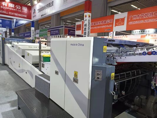 Macchina di verniciatura UV ad alta velocità con 9500 fogli/ora, dimensione massima dei fogli 730x1060 mm e nastro trasportatore teflon per la lavorazione della carta