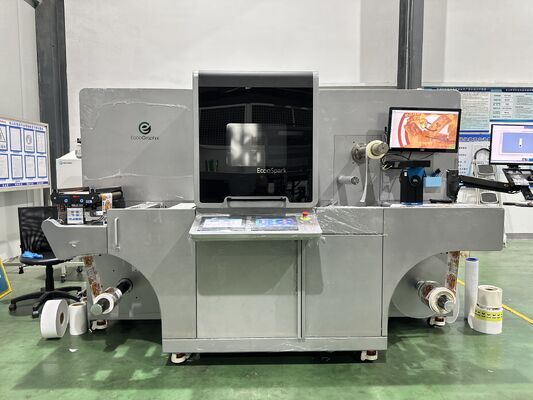 Macchina per l'inquadratura a goccia su richiesta etichetta a rotoli digitale Ecoospark