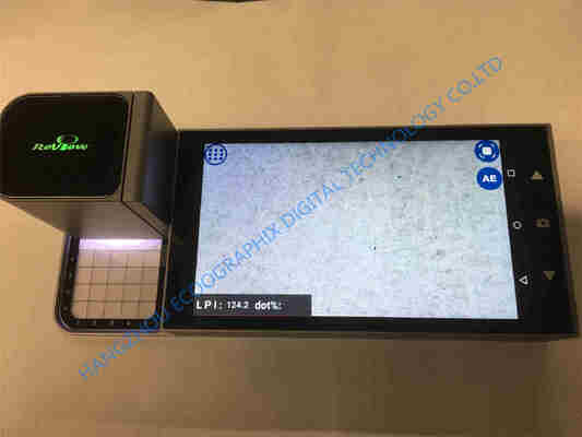 Densitometro di piastra di stampa CTP con 720p HD LCD touch screen Android OS e analisi dei punti micro immagine HD in tempo reale