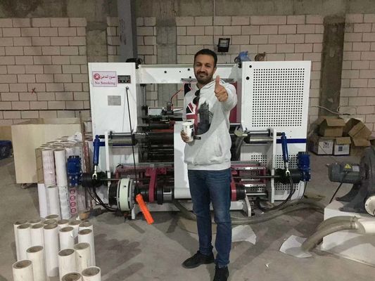 Taglierina Ribobinatrice Idraulica Shaftless per Carta Termica