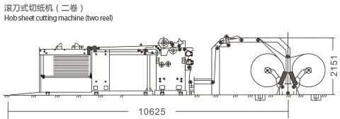 0.8Mpa 350M/Min Cross Paper Cutting Machine 1500mm che impila
